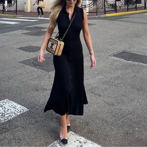 Sandro Knit Collat Laurene Dress